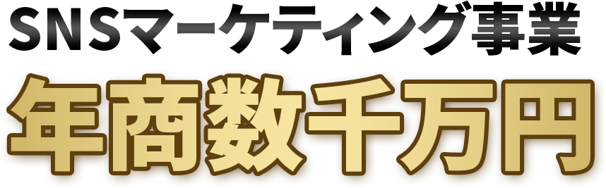 SNSマーケティング事業 年商数千万円