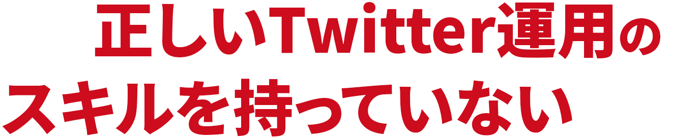 それは正しいtwitter運用のスキルを持っていないからです。